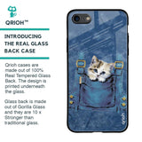 Kitty In Pocket Glass Case For iPhone 8