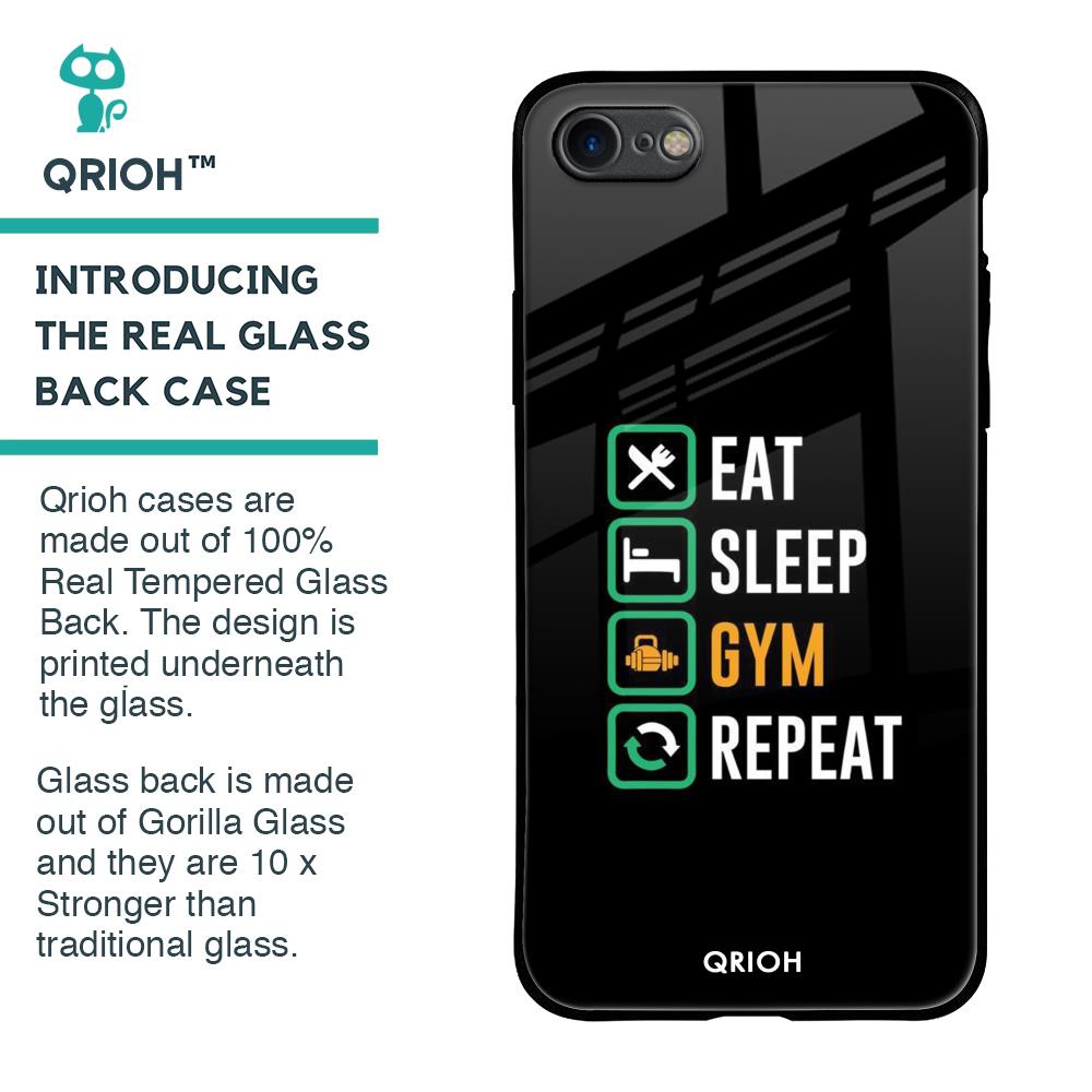 Daily Routine Glass Case for iPhone 8