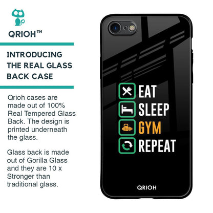 Daily Routine Glass Case for iPhone 8