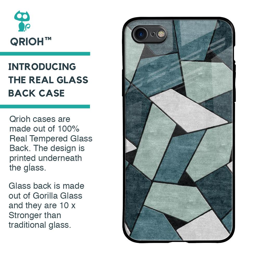 Abstact Tiles Glass Case for iPhone 8