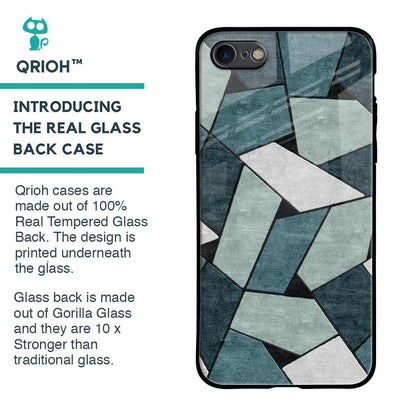 Abstact Tiles Glass Case for iPhone 8