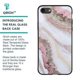 Pink & Gold Gllitter Marble Glass Case for iPhone 8
