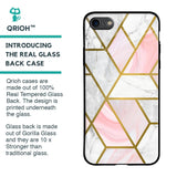 Geometrical Marble Glass Case for iPhone 8