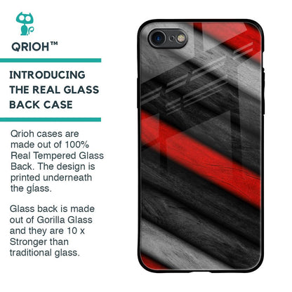 Soft Wooden Texture Glass Case for iPhone 8