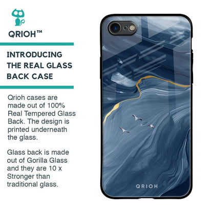 Deep Ocean Marble Glass Case for iPhone 8