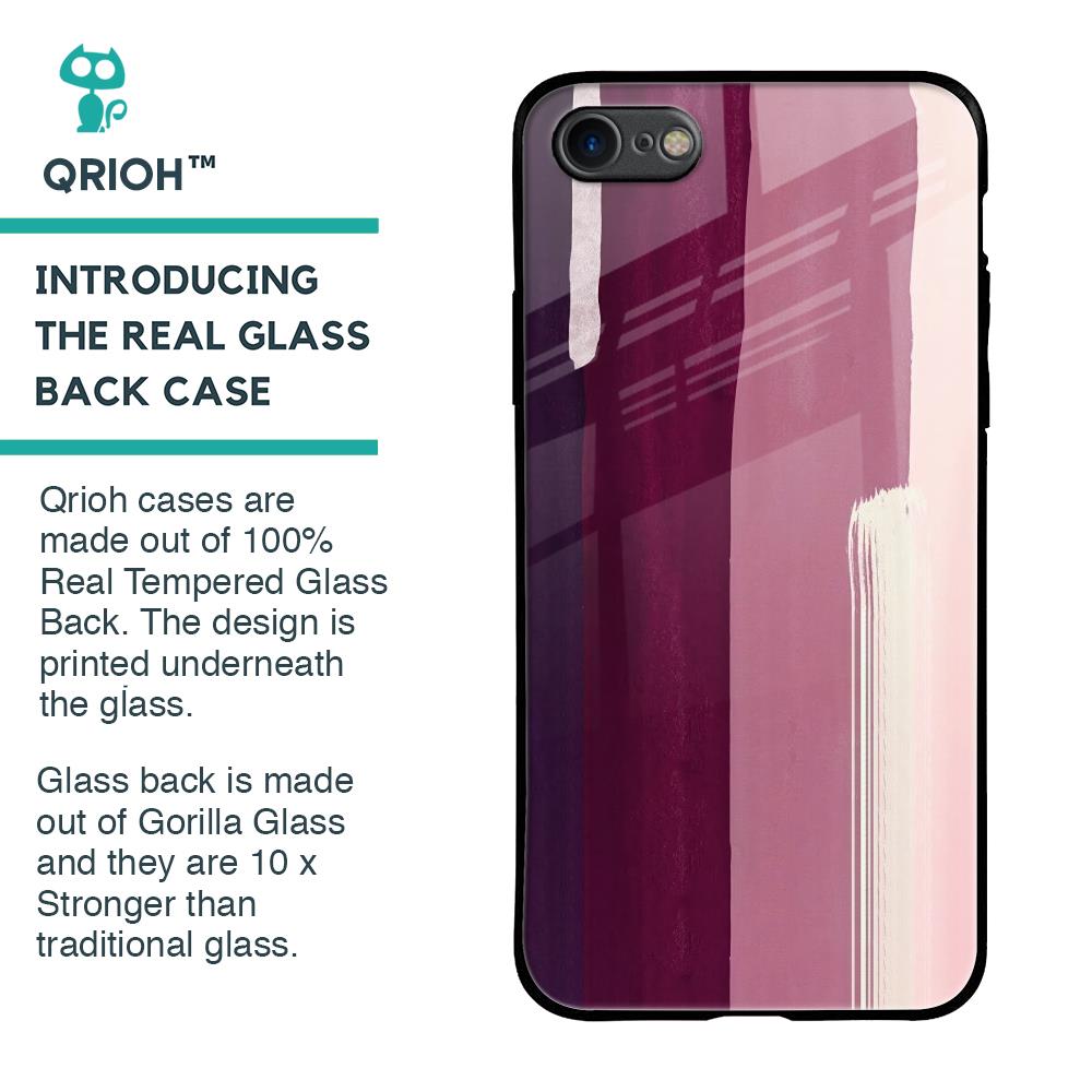 Brush Stroke Art Glass Case for iPhone 8