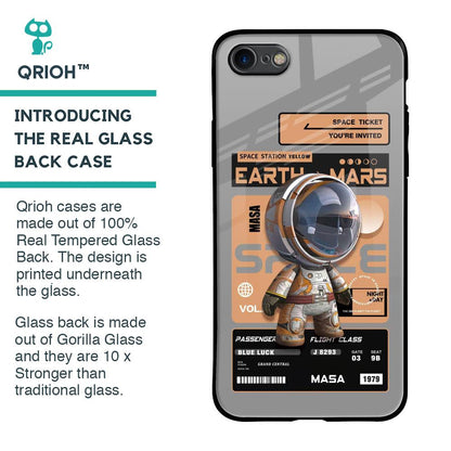 Space Ticket Glass Case for iPhone 8