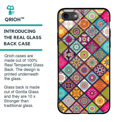 Multicolor Mandala Glass Case for iPhone 8