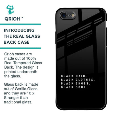 Black Soul Glass Case for iPhone 8