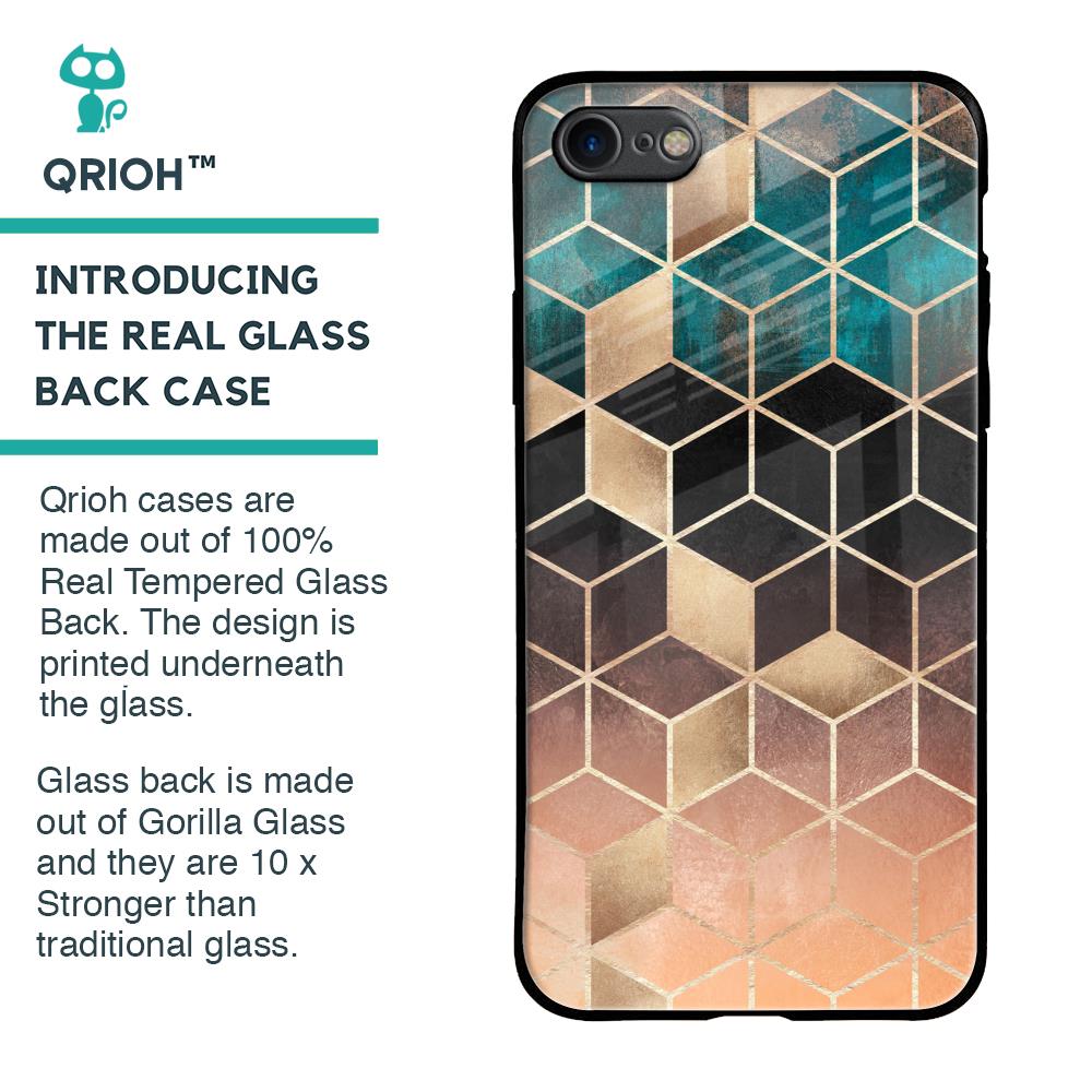 Bronze Texture Glass Case for iPhone 8