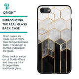 Tricolor Pattern Glass Case for iPhone 8