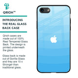 Wavy Blue Pattern Glass Case for iPhone 8