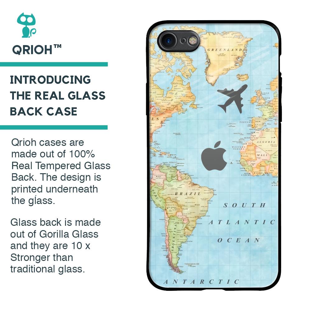 Fly Around The World Glass Case for iPhone 8