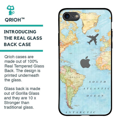 Fly Around The World Glass Case for iPhone 8