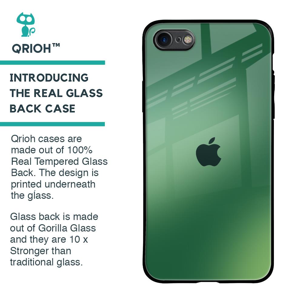 Green Grunge Texture Glass Case for iPhone 8