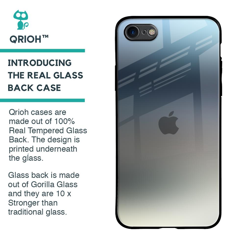 Tricolor Ombre Glass Case for iPhone 8
