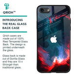 Brush Art Glass Case For iPhone 8