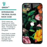 Flowers & Butterfly Glass Case for iPhone 8