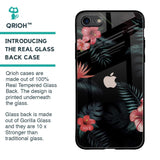 Tropical Art Flower Glass Case for iPhone 8