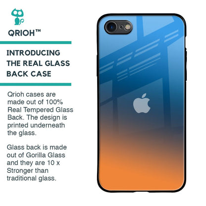 Sunset Of Ocean Glass Case for iPhone 8