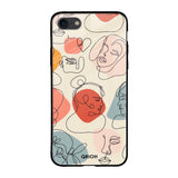 Abstract Faces Apple iPhone 8 Glass Cases & Covers Online