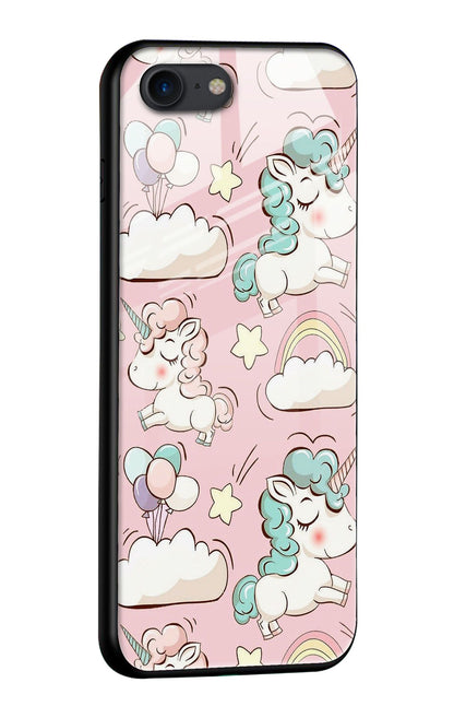 Balloon Unicorn Glass case for iPhone 8