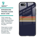 Tricolor Stripes Glass Case For iPhone 8