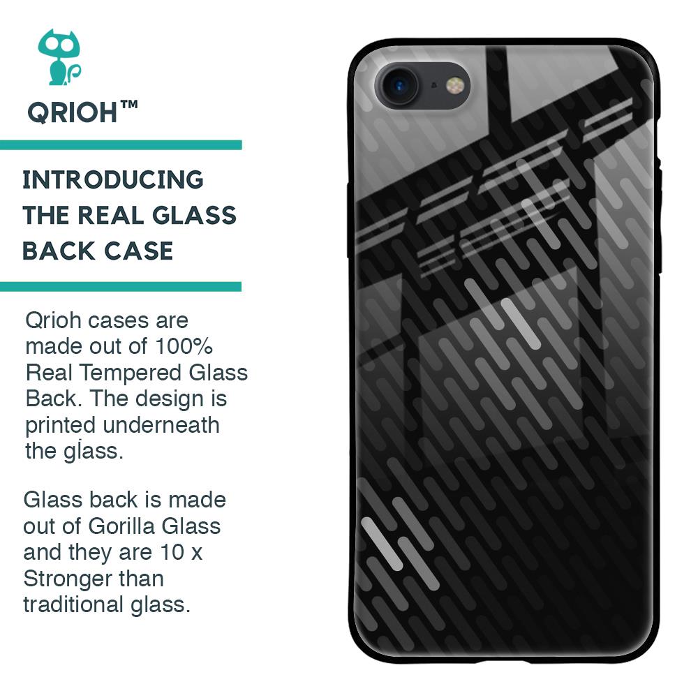 Dark Abstract Pattern Glass Case For iPhone 8