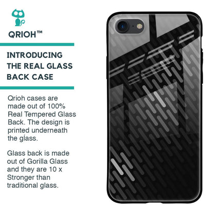 Dark Abstract Pattern Glass Case For iPhone 8