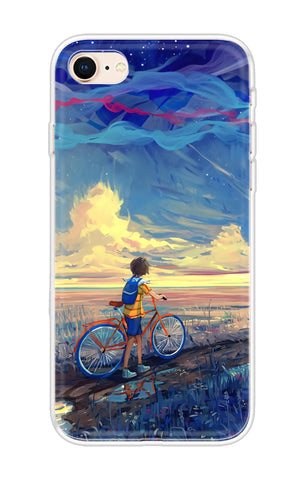 Riding Bicycle to Dreamland iPhone 8 Back Cover