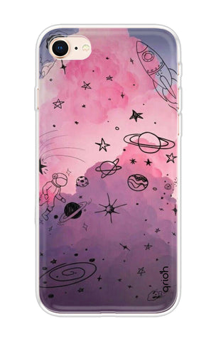 Space Doodles Art iPhone 8 Back Cover