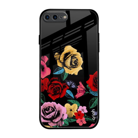 Floral Decorative iPhone 8 Plus Glass Back Cover Online
