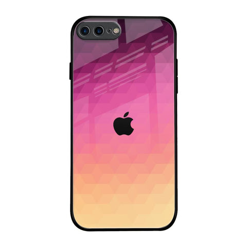 Geometric Pink Diamond iPhone 8 Plus Glass Back Cover Online