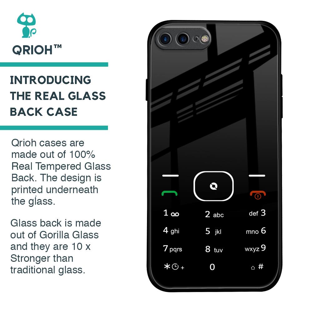 Classic Keypad Pattern Glass Case for iPhone 8 Plus