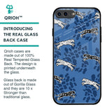 Blue Cheetah Glass Case for iPhone 8 Plus