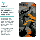 Camouflage Orange Glass Case For iPhone 8 Plus