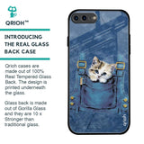 Kitty In Pocket Glass Case For iPhone 8 Plus