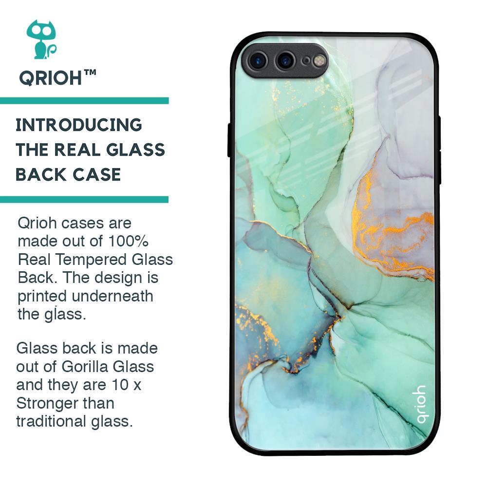 Green Marble Glass Case for iPhone 8 Plus