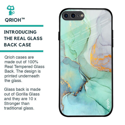 Green Marble Glass Case for iPhone 8 Plus