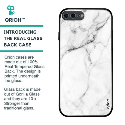 Modern White Marble Glass Case for iPhone 8 Plus