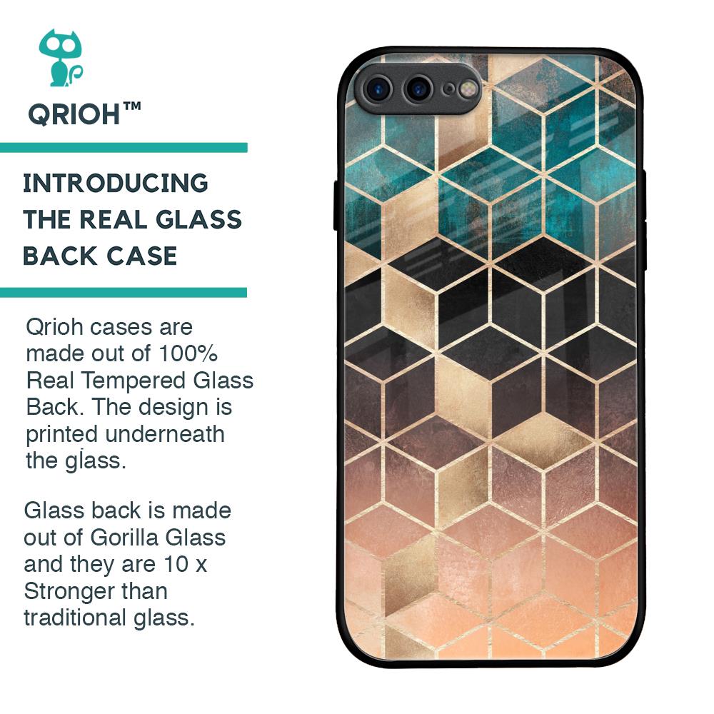 Bronze Texture Glass Case for iPhone 8 Plus