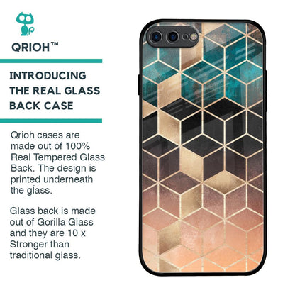 Bronze Texture Glass Case for iPhone 8 Plus