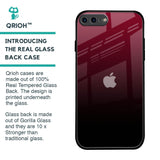 Wine Red Glass Case For iPhone 8 Plus