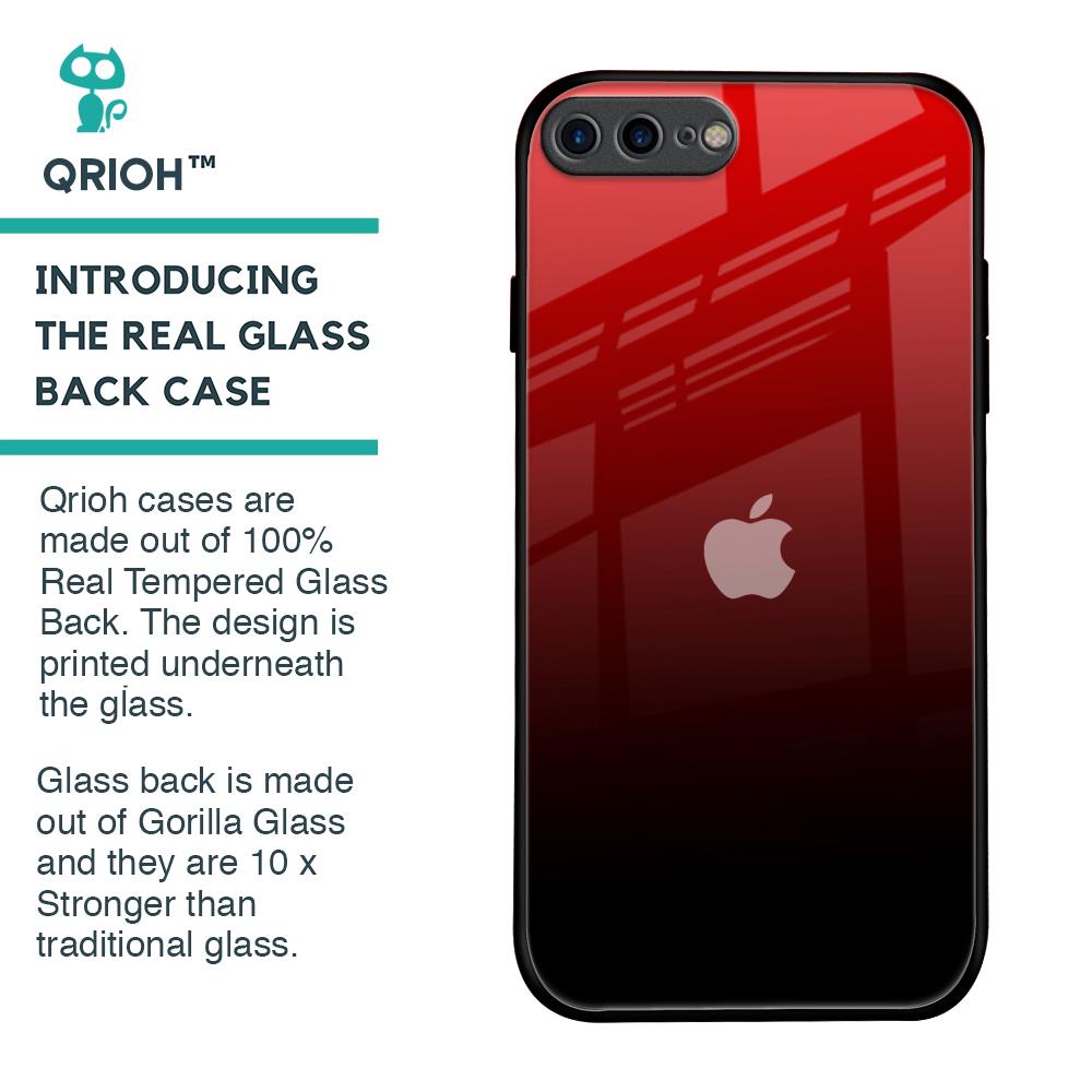 Maroon Faded Glass Case for iPhone 8 Plus