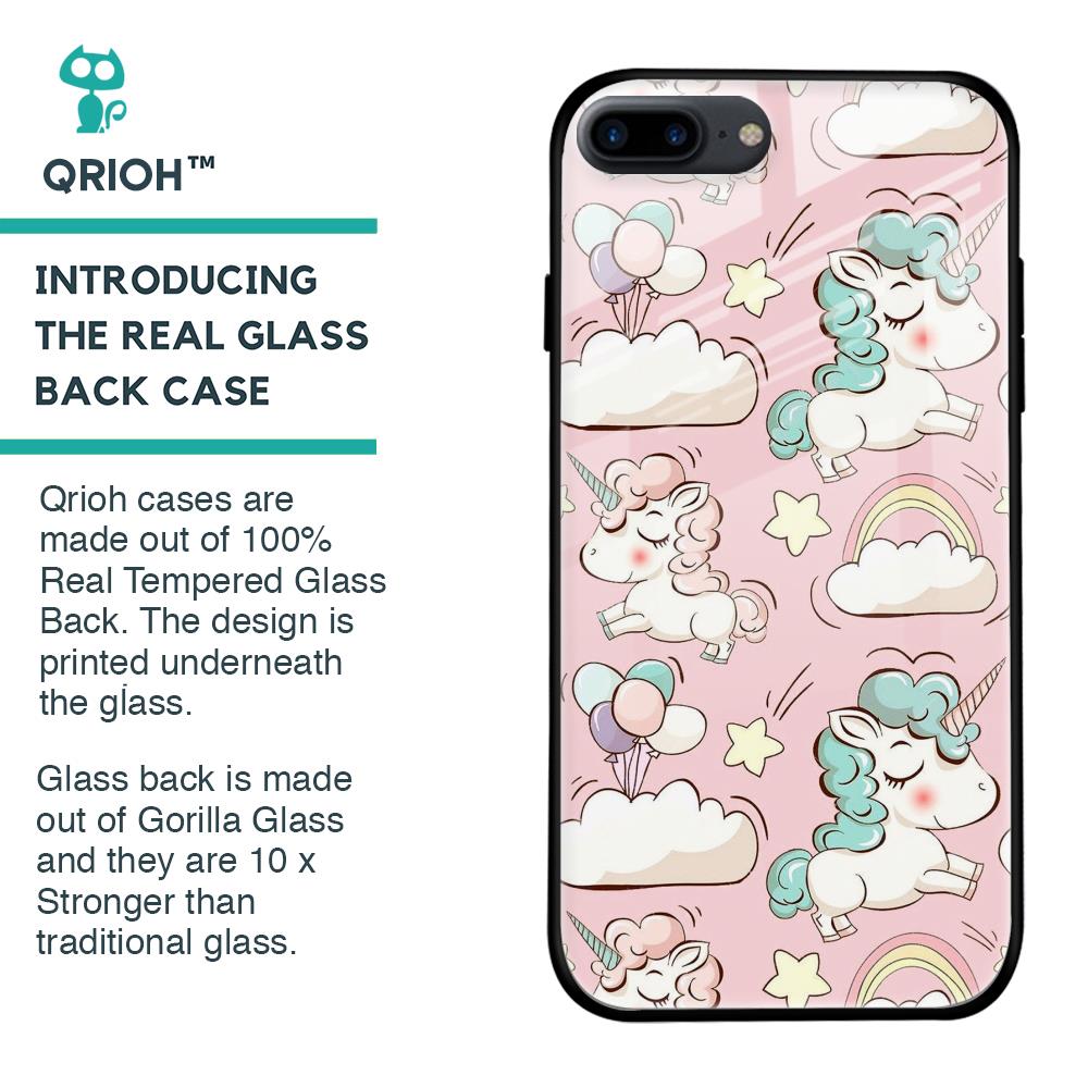 Balloon Unicorn Glass case for iPhone 8 Plus