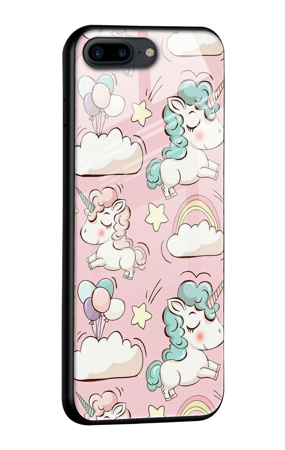 Balloon Unicorn Glass case for iPhone 8 Plus