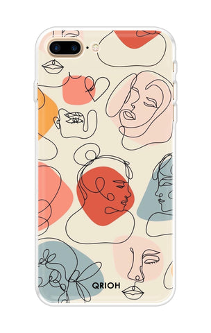 Abstract Faces iPhone 8 Plus Back Cover
