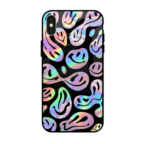 Acid Smile iPhone X Glass Back Cover Online
