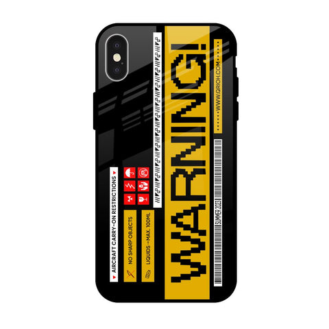 Aircraft Warning iPhone X Glass Back Cover Online