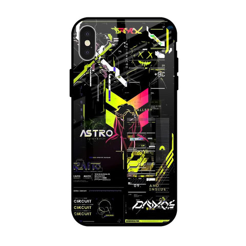 Astro Glitch iPhone X Glass Back Cover Online